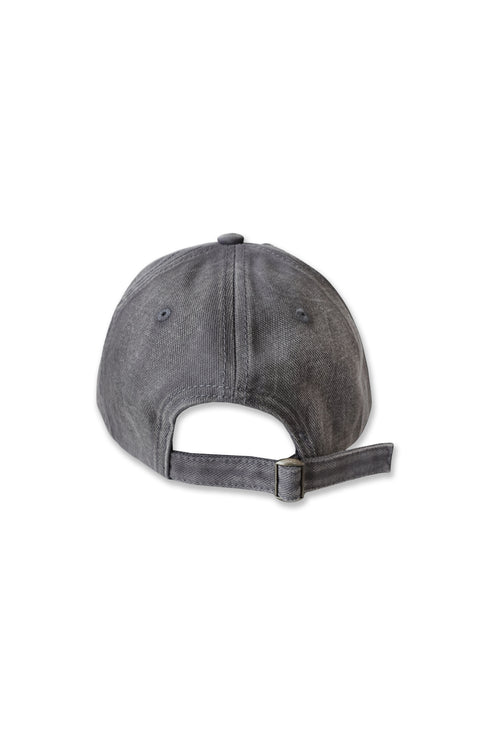 WASHED EMBROIDERY LOGO CAP -WASHED GRAY-